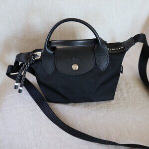 Longchamp Le Pliage Energy Xs Canvas Handbag Black